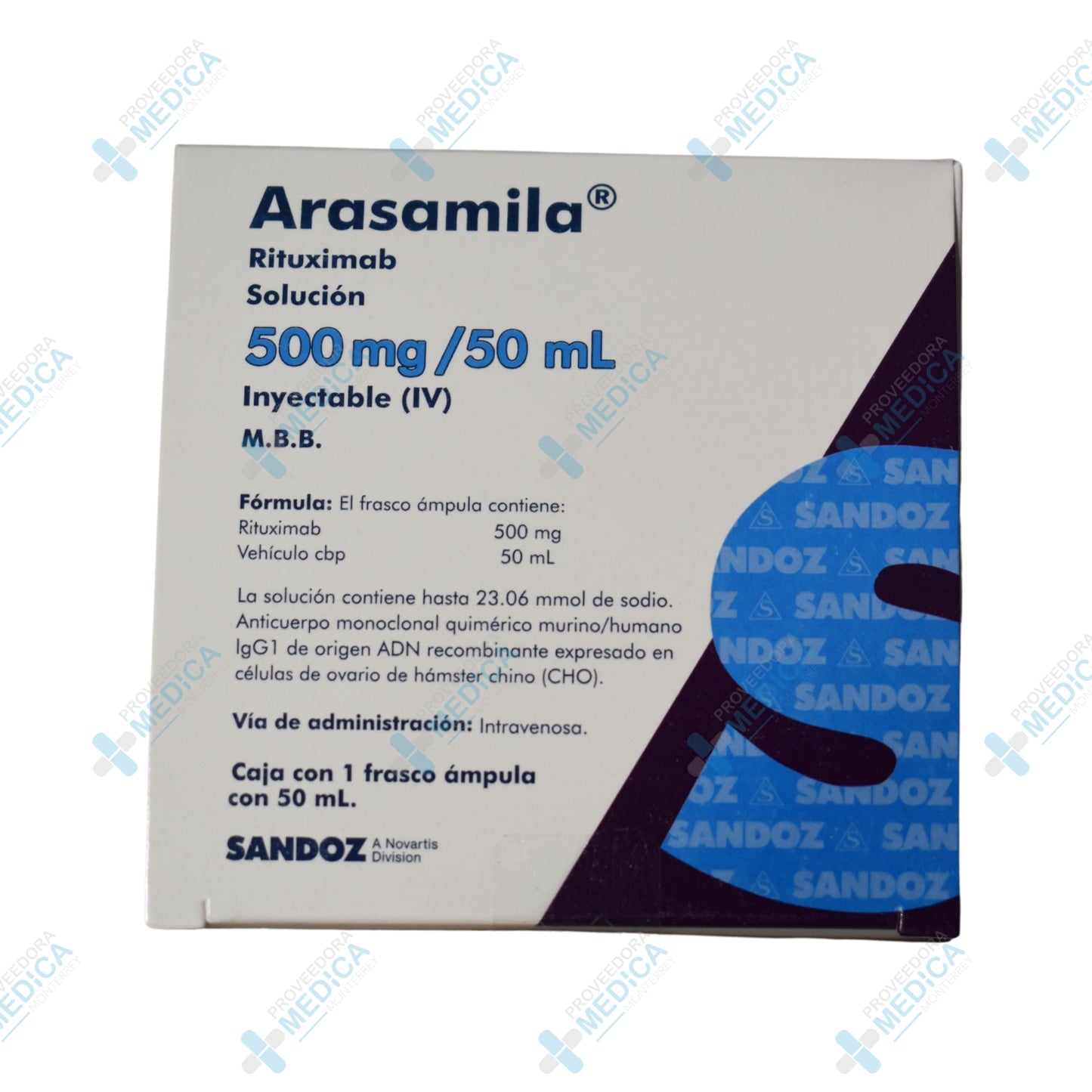 ARASAMILA Rituximab solución 500 mg 50 ml inyectable (IV) M.B.B. Sandoz