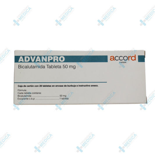 ADVANPRO Bicalutamida tableta 50 mg caja con 28 tabletas accord farma&nbsp;