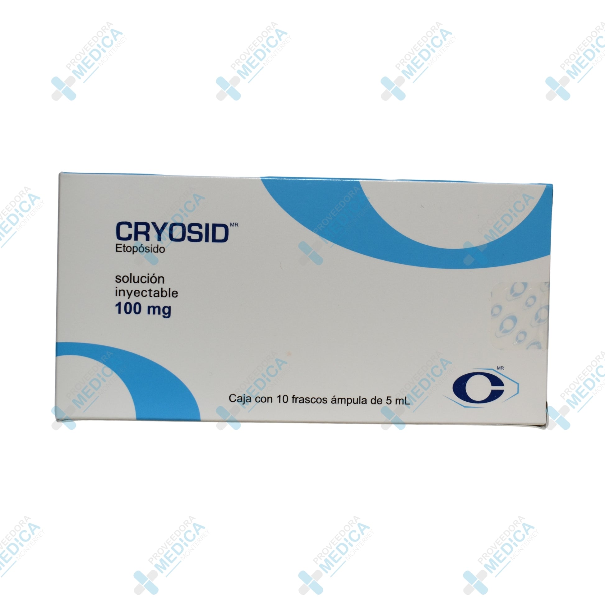 CRYOSID Etopisido solución inyectable 100 mg caja con 10 frascos ampula de 5 ml
CRYOPHARMA