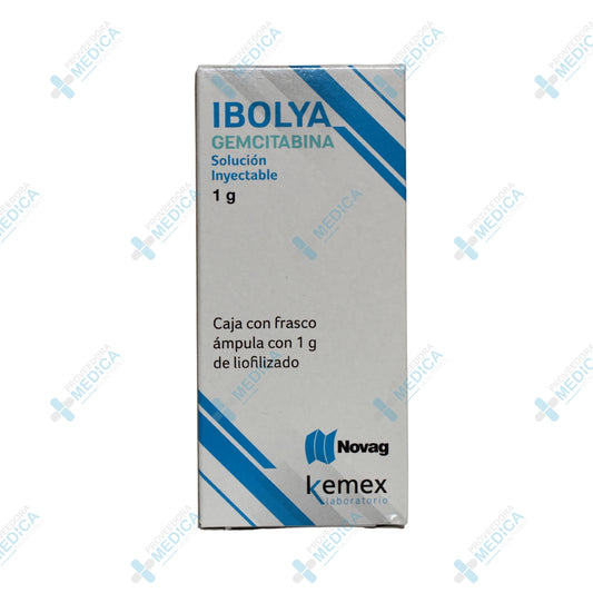 IBOLYA Gemcitabina solución inyectable 1 g caja con frasco ampula con 1 g de liofilizado Novag Kemex Laboratorio