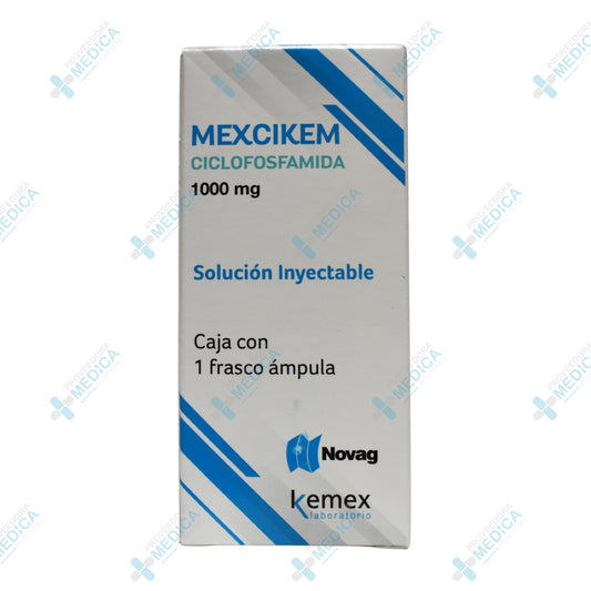 MEXCIKEM Ciclofosfamida 1 g solución inyectable caja con 5 frascos ampula Novag Kemex Laboratorio