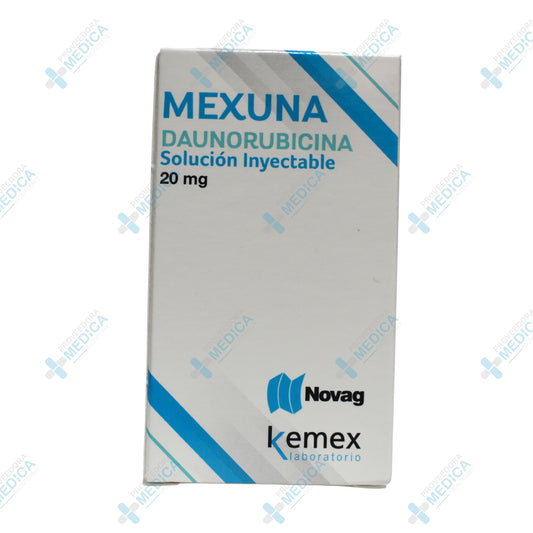 MEXUNA Daunorubicina solución inyectable 20 mg Novag Kemex Laboratorio