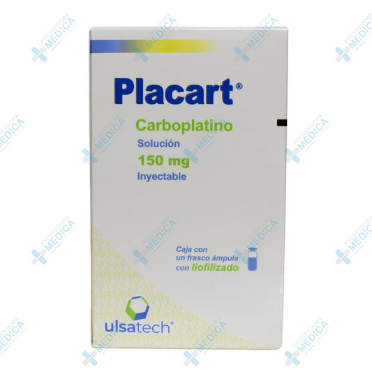 PLACART Carboplatino Solución&nbsp; 150 mg inyectable caja con 1 frasco ámpula&nbsp; Ulsa Tech