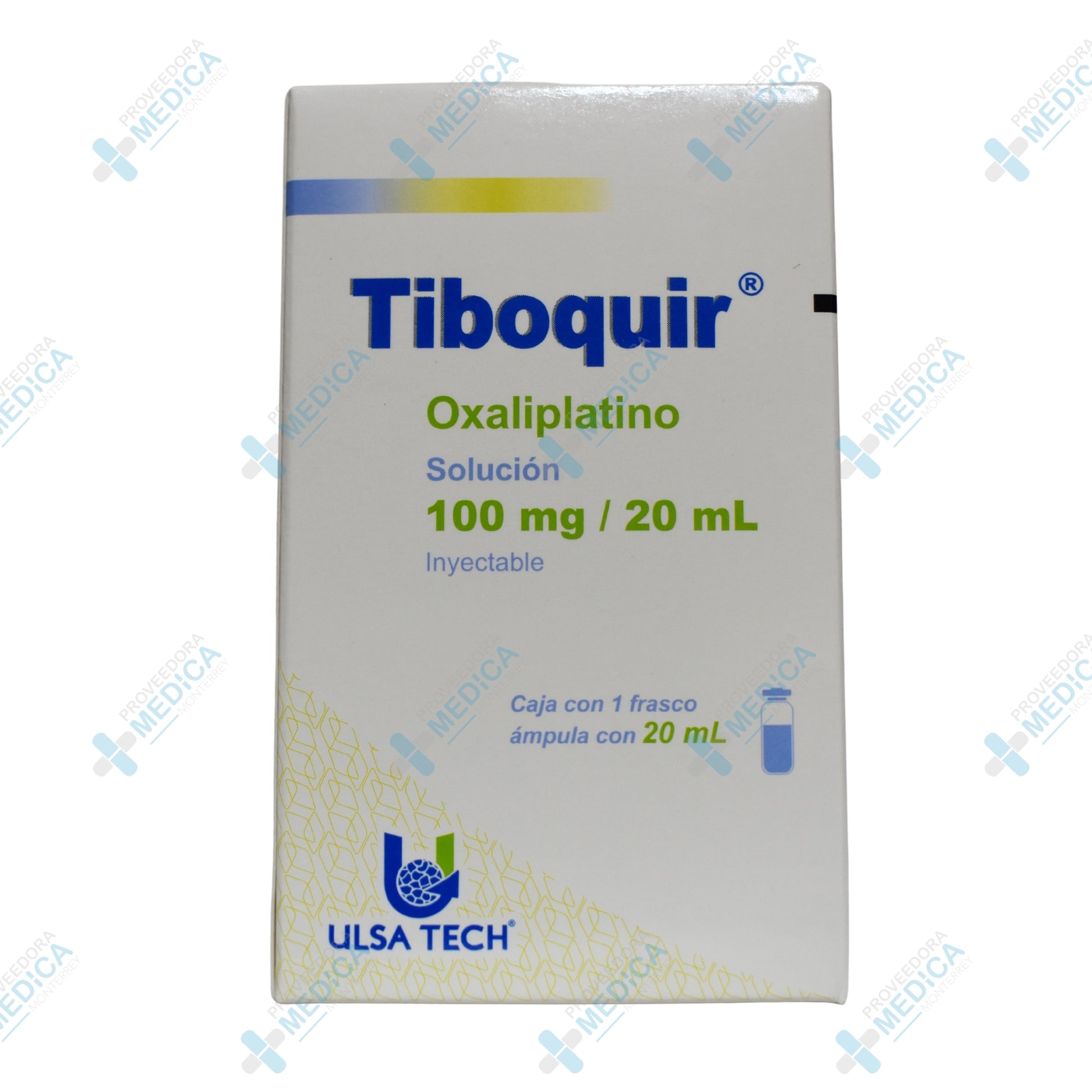 TIBOQUIR Oxaliplatino solución 100 mg 20 ml inyectable caja con 1 frasco ámpula com 20 ml Ulsa Tech