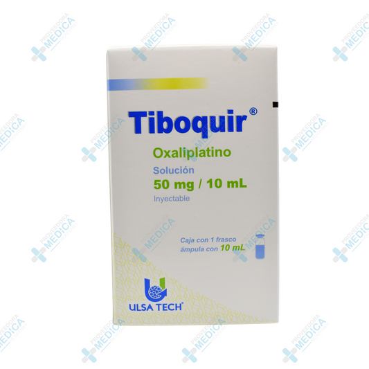TIBOQUIR Oxaliplatino solución 50 mg 10 ml inyectable caja con 1 frasco ámpula 10ml Ulsa Thech