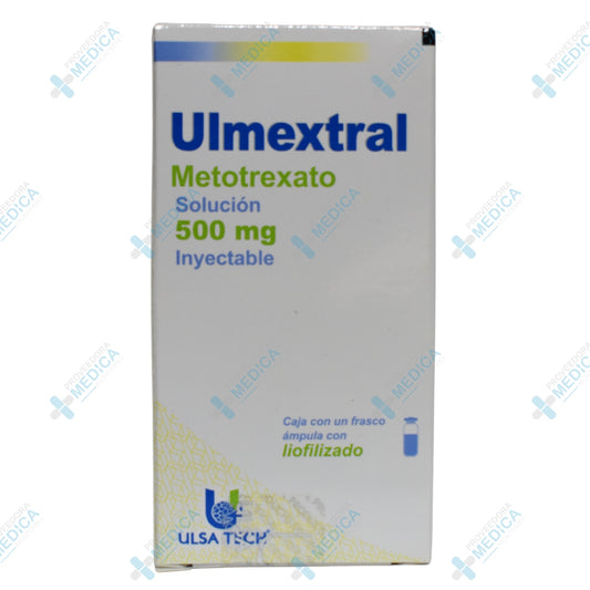 ULMEXTRAL Metotrexato solución 500 mg inyectable caja con 1 frasco ámpula con liofilizado&nbsp;