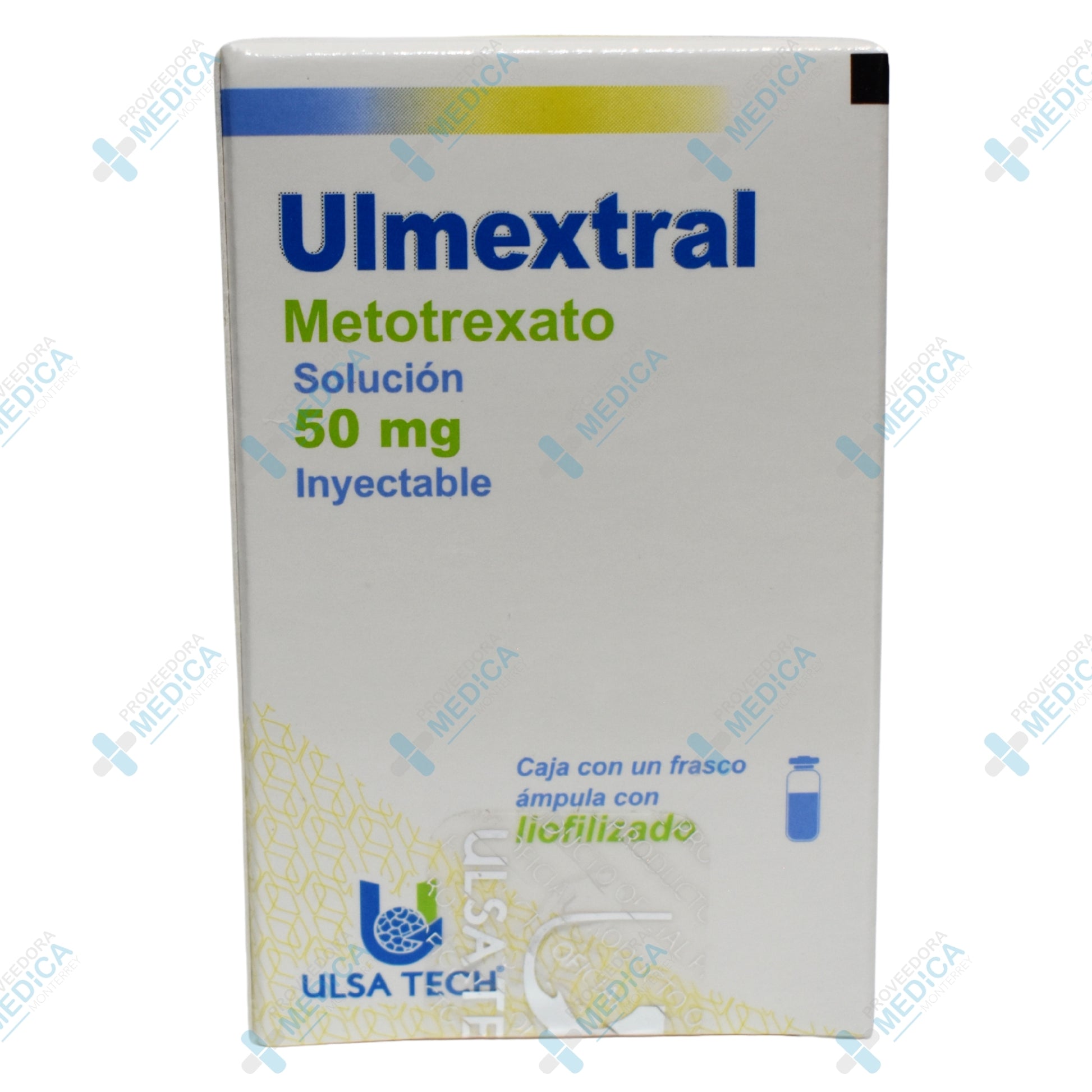 ULMEXTRAL Metotrexato solución 50 mg inyectable caja con 1 frasco ámpula con Liofilizado Ulsa Tech